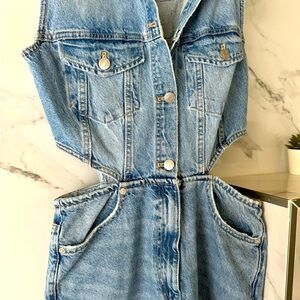 Zara  Denim Jumpsuit